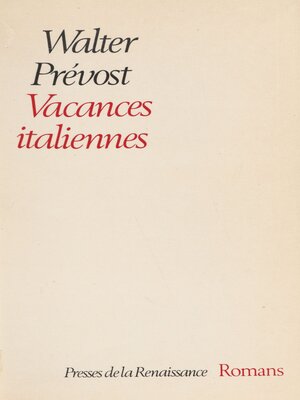 cover image of Vacances italiennes